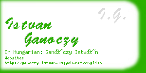 istvan ganoczy business card